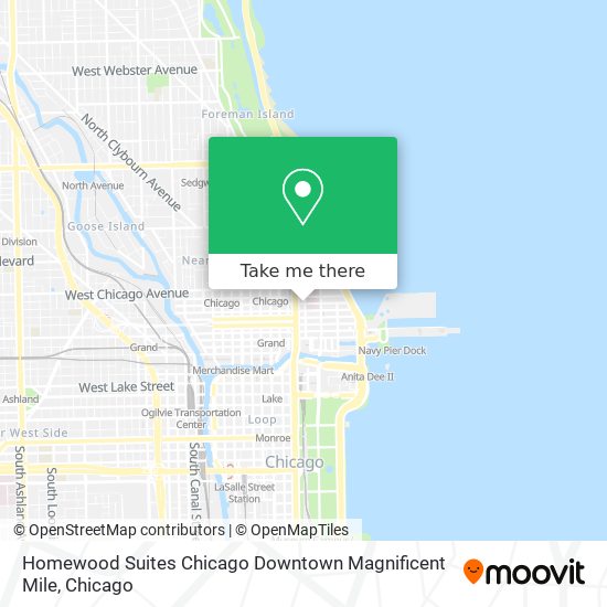 Homewood Suites Chicago Downtown Magnificent Mile map