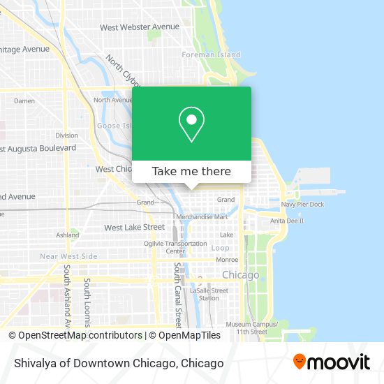 Mapa de Shivalya of Downtown Chicago