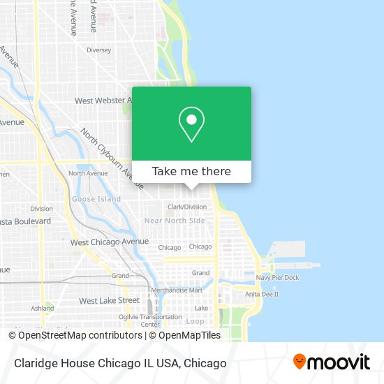 Mapa de Claridge House Chicago IL USA