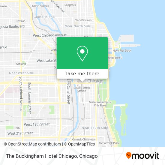 The Buckingham Hotel Chicago map