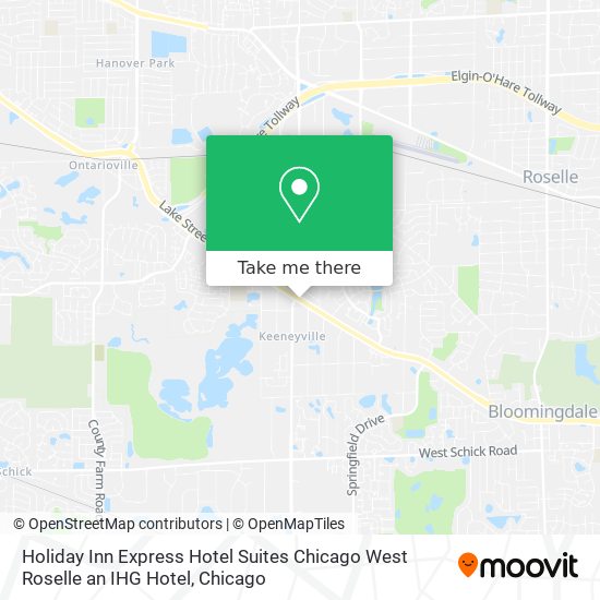 Holiday Inn Express Hotel Suites Chicago West Roselle an IHG Hotel map