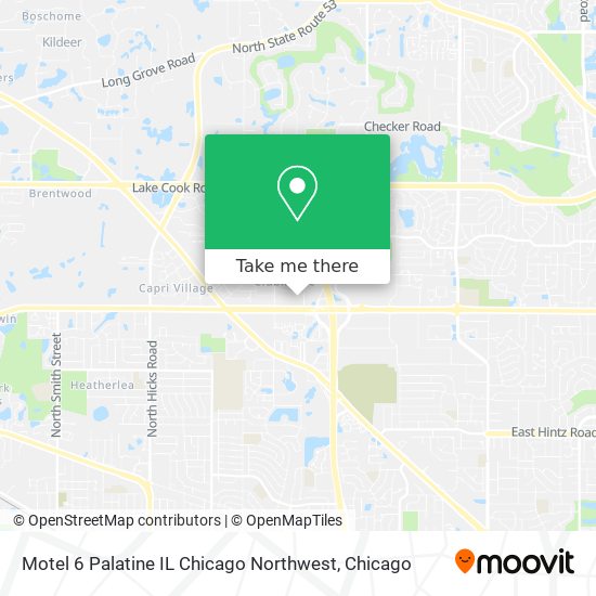 Motel 6 Palatine IL Chicago Northwest map