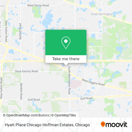 Hyatt Place Chicago Hoffman Estates map