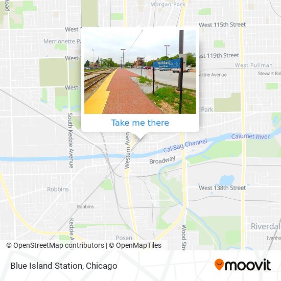Blue Island Station map