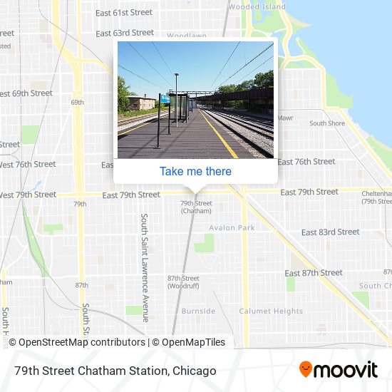 79th Street Chatham Station map