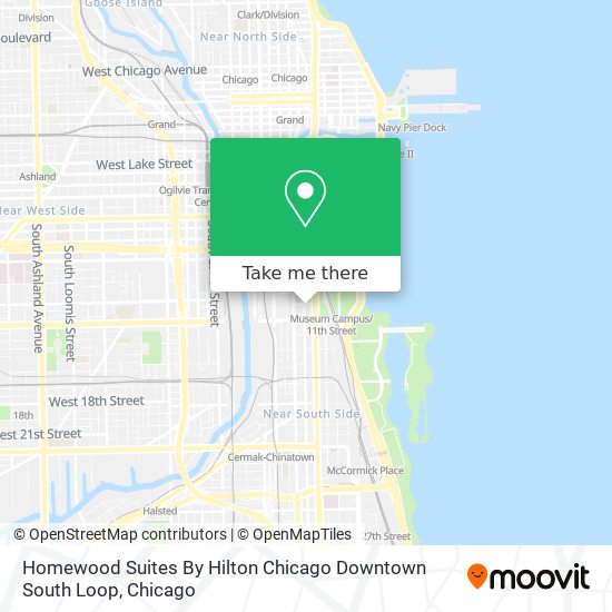 Homewood Suites By Hilton Chicago Downtown South Loop map