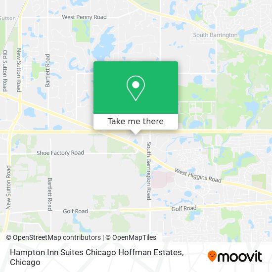 Hampton Inn Suites Chicago Hoffman Estates map