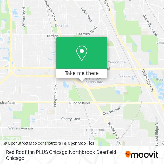Mapa de Red Roof Inn PLUS Chicago Northbrook Deerfield