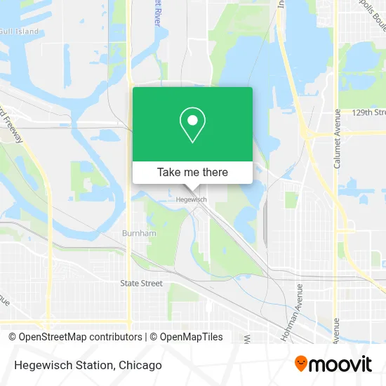 Hegewisch Station map