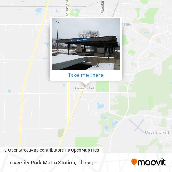 Mapa de University Park Metra Station