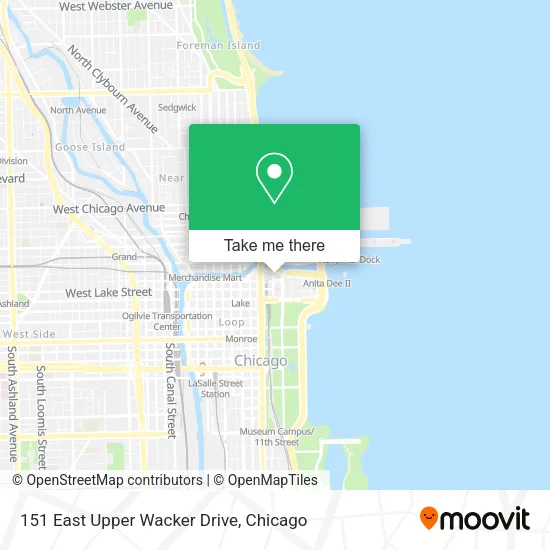 Mapa de 151 East Upper Wacker Drive