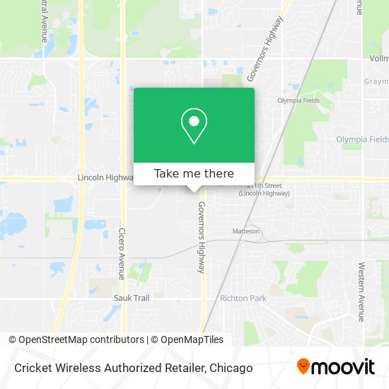 Mapa de Cricket Wireless Authorized Retailer