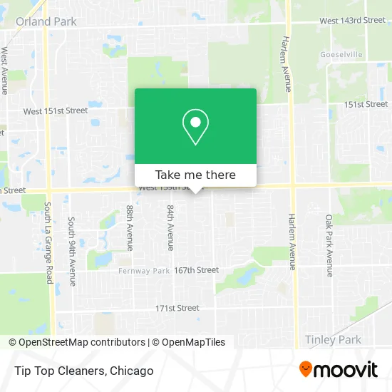 Tip Top Cleaners map