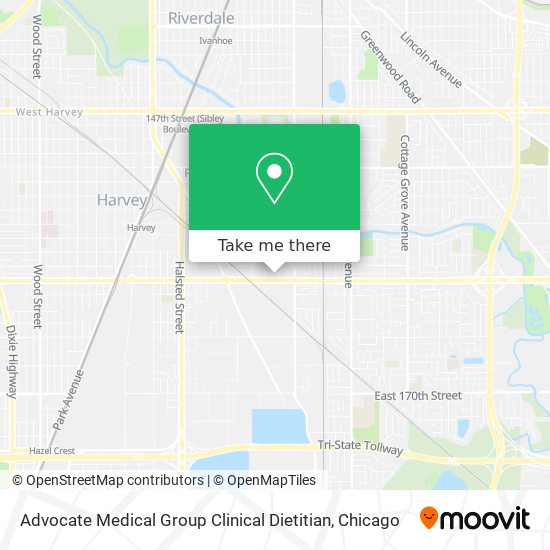 Advocate Medical Group Clinical Dietitian map