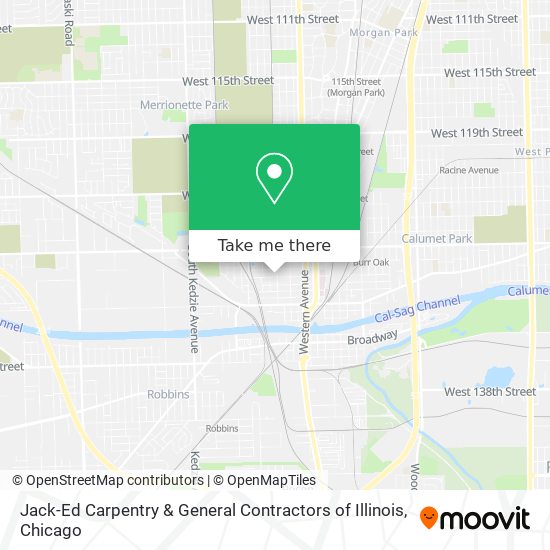 Jack-Ed Carpentry & General Contractors of Illinois map