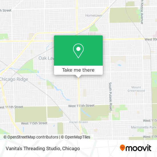 Vanita's Threading Studio map