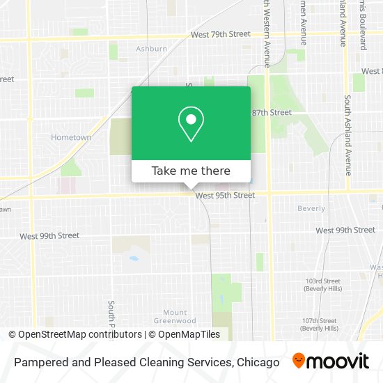 Pampered and Pleased Cleaning Services map