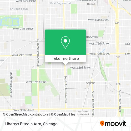 Mapa de Libertyx Bitcoin Atm