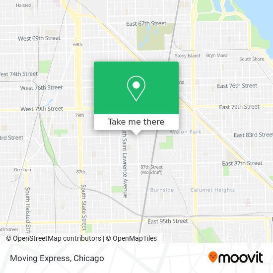 Moving Express map