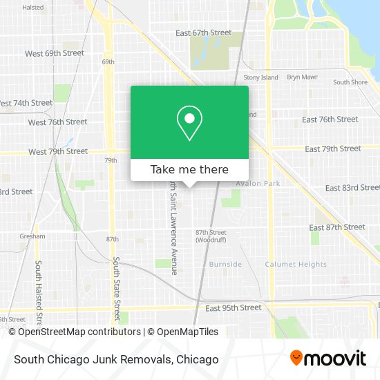 Mapa de South Chicago Junk Removals