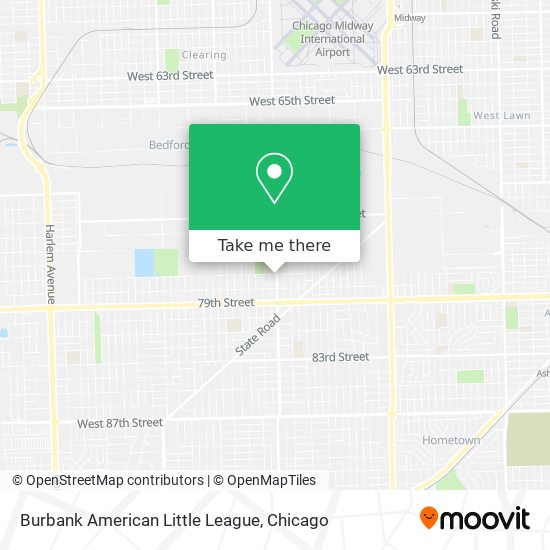 Burbank American Little League map