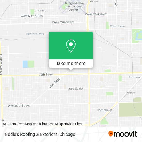 Eddie's Roofing & Exteriors map