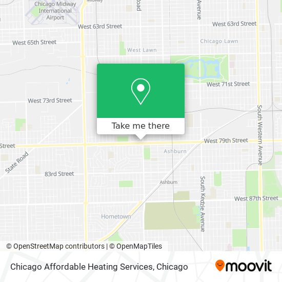 Chicago Affordable Heating Services map