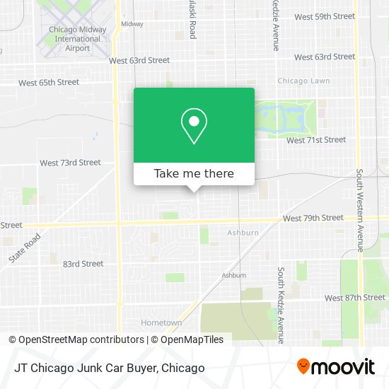 JT Chicago Junk Car Buyer map