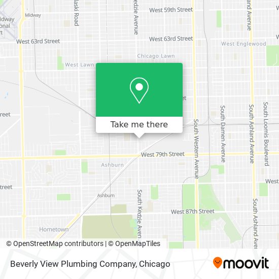 Mapa de Beverly View Plumbing Company