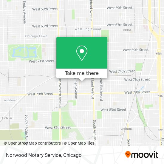 Norwood Notary Service map