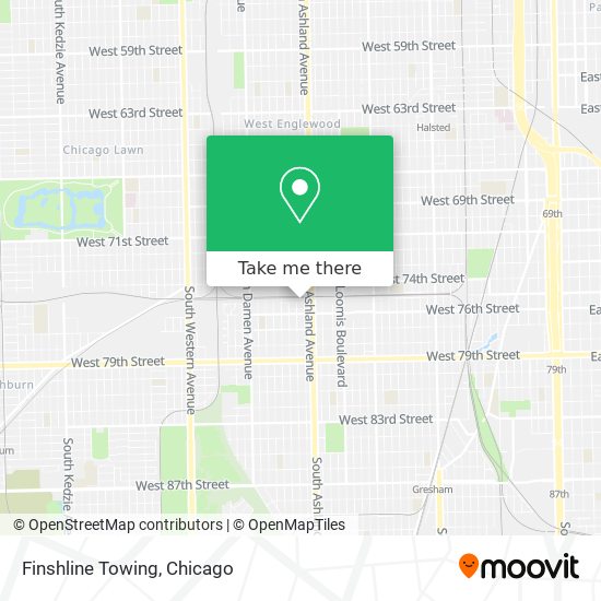 Finshline Towing map