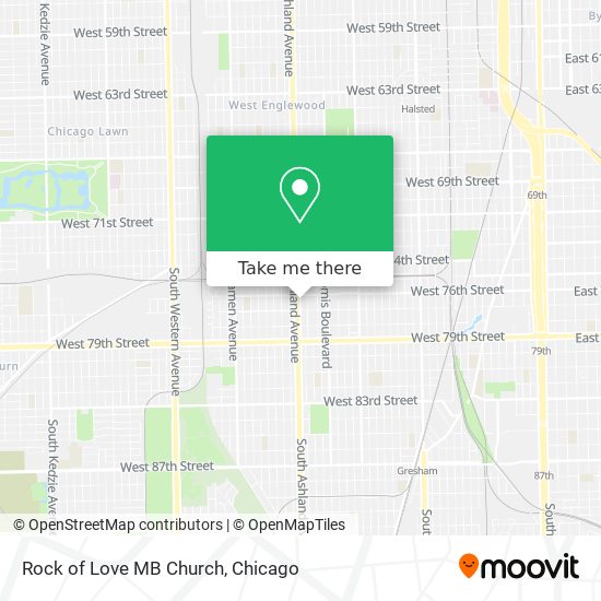 Rock of Love MB Church map