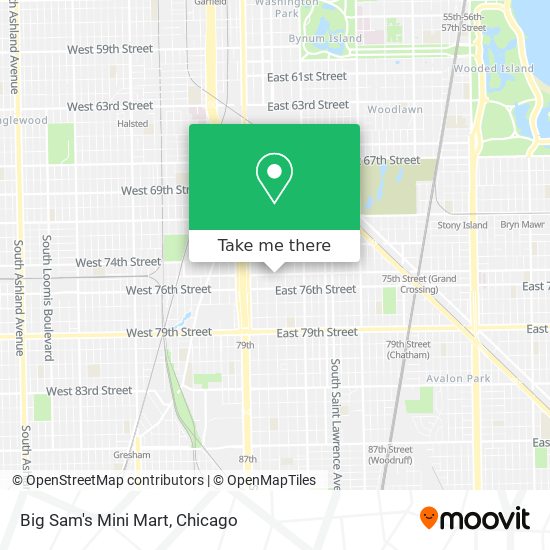 Mapa de Big Sam's Mini Mart