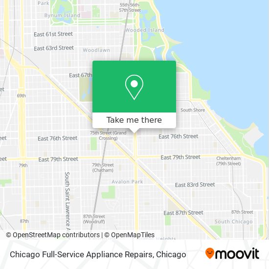 Mapa de Chicago Full-Service Appliance Repairs