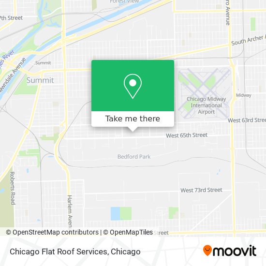 Chicago Flat Roof Services map