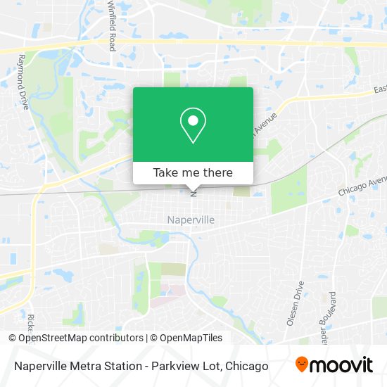 Naperville Metra Station - Parkview Lot map