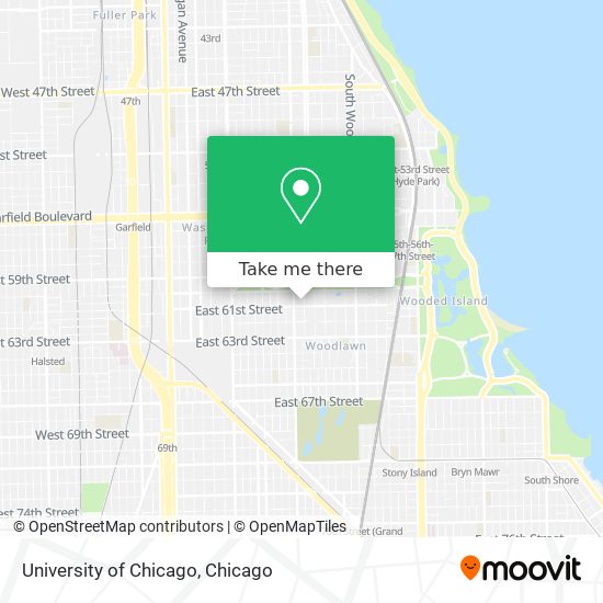 University of Chicago map