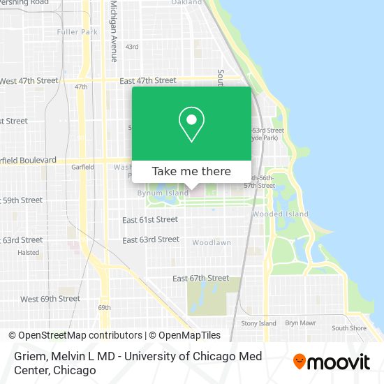 Griem, Melvin L MD - University of Chicago Med Center map