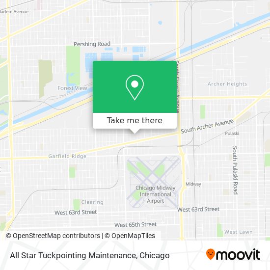 All Star Tuckpointing Maintenance map
