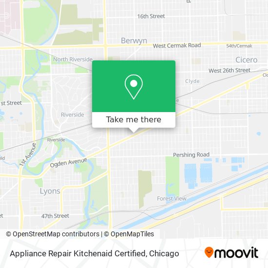 Mapa de Appliance Repair Kitchenaid Certified