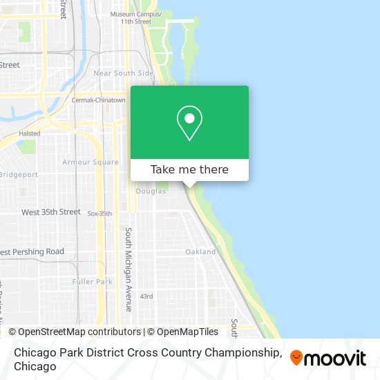 Chicago Park District Cross Country Championship map