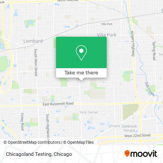 Chicagoland Testing map