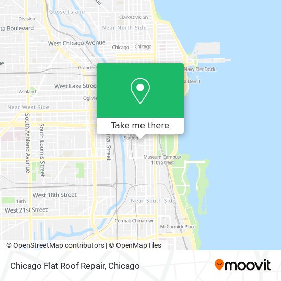 Mapa de Chicago Flat Roof Repair