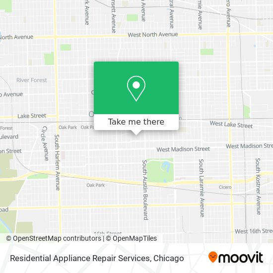 Residential Appliance Repair Services map