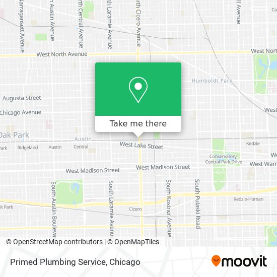 Primed Plumbing Service map