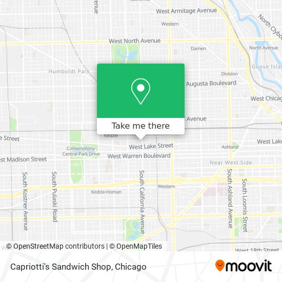 Mapa de Capriotti's Sandwich Shop