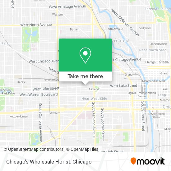 Chicago's Wholesale Florist map