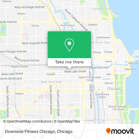 Mapa de Downsize Fitness Chicago