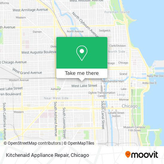 Mapa de Kitchenaid Appliance Repair