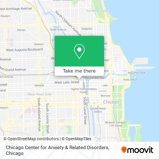 Chicago Center for Anxiety & Related Disorders map